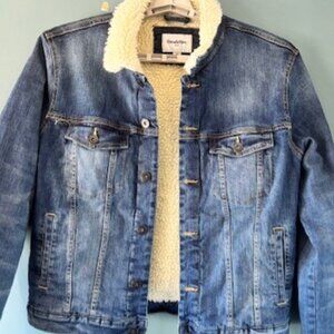 Goodfellow & Co Blue Denim Jacket with Cream Lining
